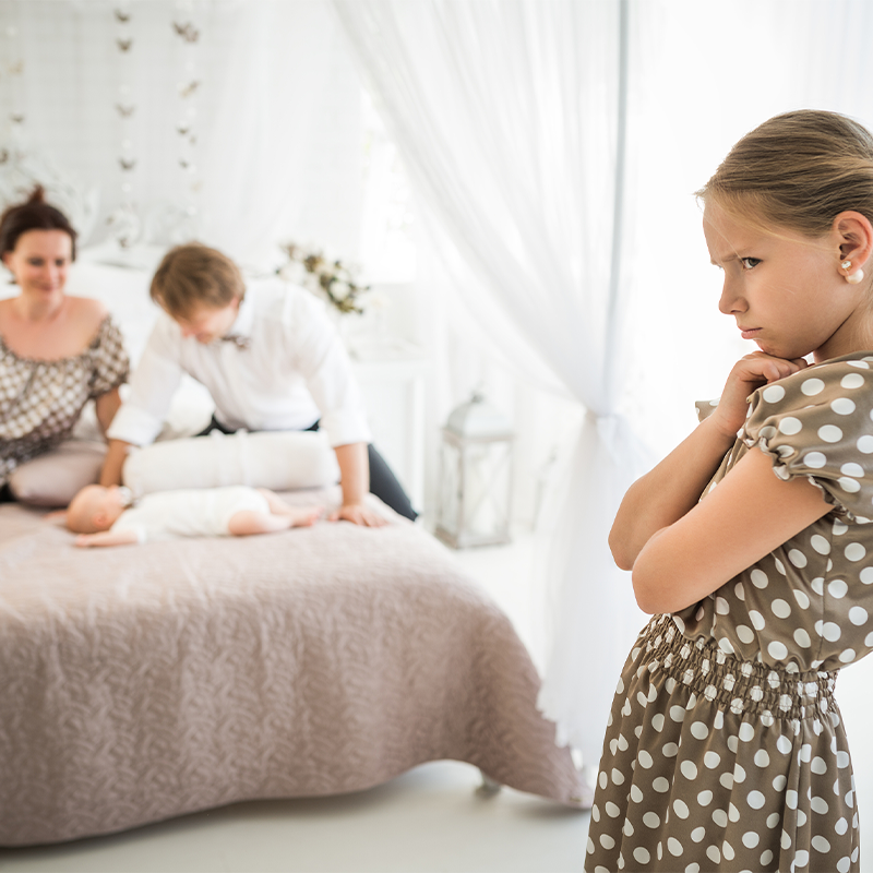 what to do if your older children get jealous of the newborn